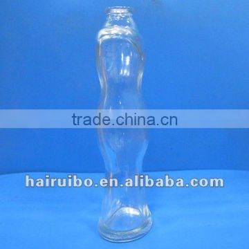 Clear thin 100ml woman shaped glass perfume bottle