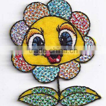 Flower /Sequins/ Iron On Embroidered & Sequined Applique