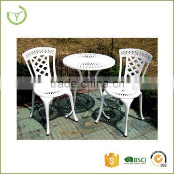 Cast aluminum bistro set black aluminum outdoor table