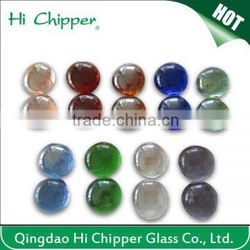 Clear iridescent flat back lampwork glass beads for garden