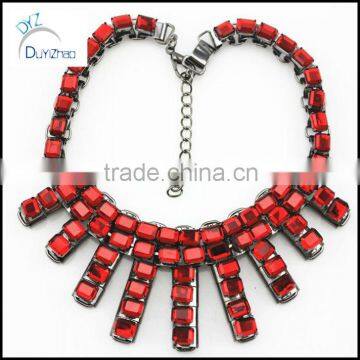 Crystal Bib Statement Necklace High Quality Chunky Collar