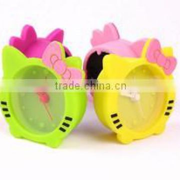 Colorful Silicon Mini Cute Alarm Clock for Promotion Gift photo-3