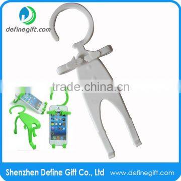 Flexible Hook Cell Phone Holder Multifunction Silicone Human Shape Hanger
