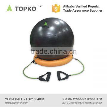 TOPKO Anti Burst Exercise Balance Exercise Ball with Base 50 cm with hand pump Yoga Gym Ball