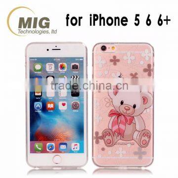 Fasion design Transparent TPU phone case , sample free mobile phone case for iphone 6/6S PLUS
