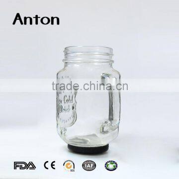 500ml Drinking Glass Mason Jar With Handle photo-3