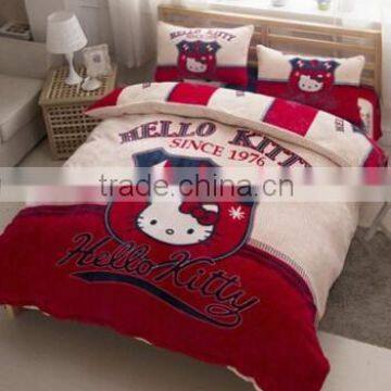 New 100% polyester cartoon flannel fleece blanket 150*200cm with pillow