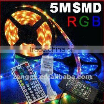 IR 44K LED controller+5050 SMD rgb strips+48W power supply kit