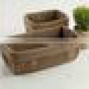 Polypropylene crochet basket taupe color