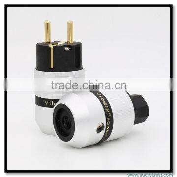 OEM/ODM Viborg Audio Aluminum Gold Plated Schuko Power Plug Connector+IEC Female Plug photo-5