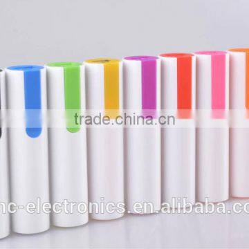 Creative pen shape removable design custom logo printing 2600mAh smart mobile phone power bank charger