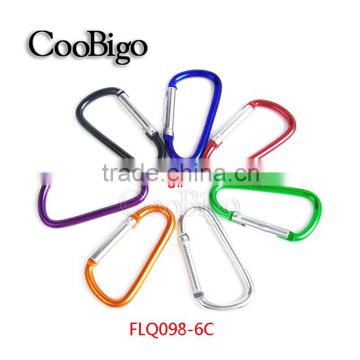 Multicolor Aluminum Spring Carabiner Snap Hook Hanger Keychain Hiking Camping #FLQ098-6C(Mix-s)