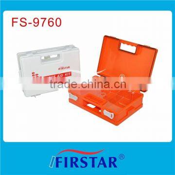 abs empty plastic first aid kit with wall bracket