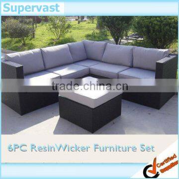 Made in China 6PC Outdoor Rattan Sofa Set Modern Sectional Sofa Furniture