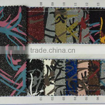 2016 New Design Shining Lace Glitter PU Synthetic Leather Quality Choice photo-6