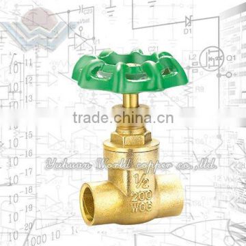 Brass Gate Valve with Solder Socket Ends