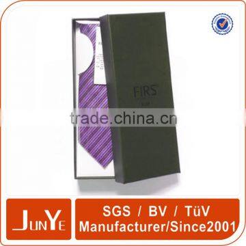 High End Black Matt Custom Logo Men Tie Cardboard Box photo-2