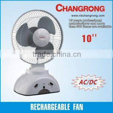 Solar fan 6V rechargeable table fan/desk fan with light CR-1037