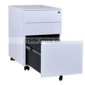 Under the desk cabinet metal mobile pedestal with 3 drawers