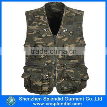 Fashion custom camo hunting waistcoat men