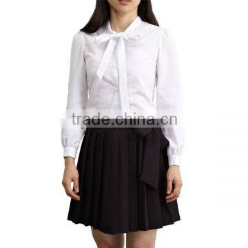 Factory price white high school fashion school uniform girl shirts