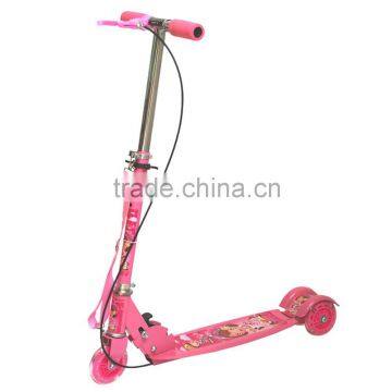 2015 cool style folding scooter for child,kick scooter for 3 wheels with hand brake