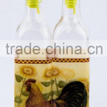 TW66K71 glass oil vinegar bottle with printing