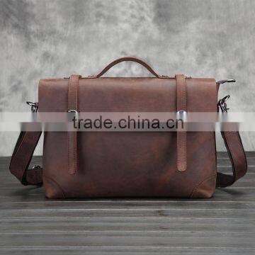 Mens Vintage 100% Genuine Leather Shoulder Messenger Bag