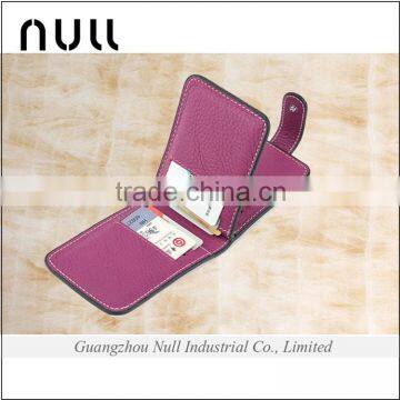 NULL DESIGN big Candy color leather lady wallet and business card holder