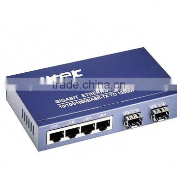 newest products 10/100/1000M Gigabit with 2SFP and 4 RJ45 port ethernet media switch