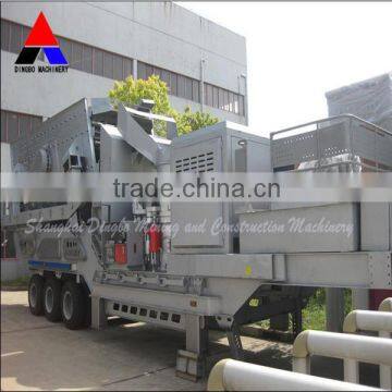 Shanghai high quality easy movable mobile stone crusher for sale price low