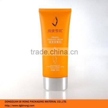 colored bottle , flat shape and cosmetic tube for massage cream