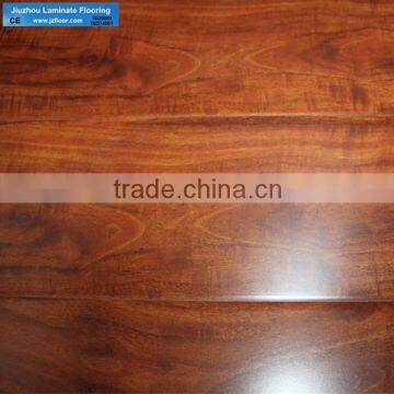 high glossy mould pressing laminated wood flooring brown core R611