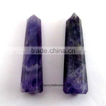 Amethyst wholesale Pencil 6 to 8 Facets Single Terminated Point Khambhat Gujarat India crystal waves