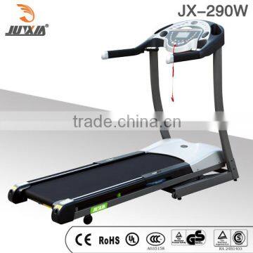 Folding motorized fitness treadmill with MP3 and two Two high fidelity acoustics