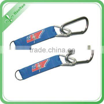 Custom logo carabiner key chain lanyard