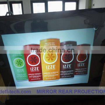 Grey film self adhesive fixed frame projector screen,high definition transparent rear projection screen