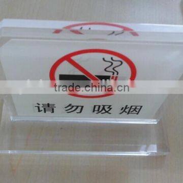 No smoking signs with Crystal indicative