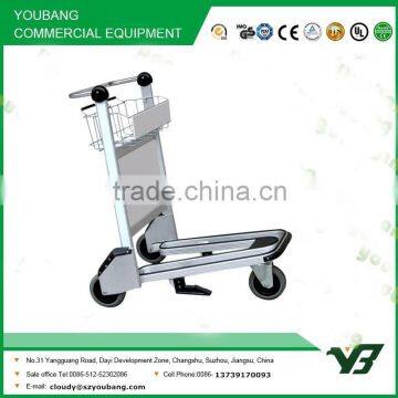 Hot sell 3 wheels aluminum alloy airport trolley with auto hand brake (YB-AT01)