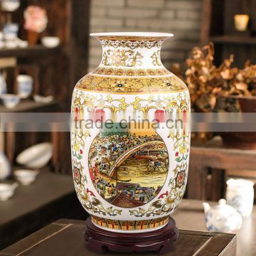 Jingdezhe Riverside ceramic decoration home fancy flower vase