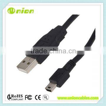 New Short USB 2.0 A Male to Mini 5 Pin B Data Cable Cord Adapter