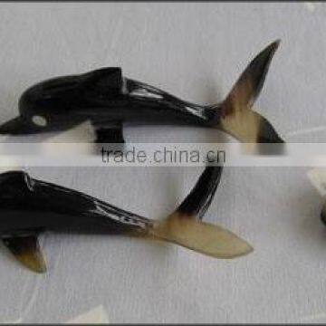 Dolphin Or Duck Horn Carving Chopstick Set - SDCH622LR-1