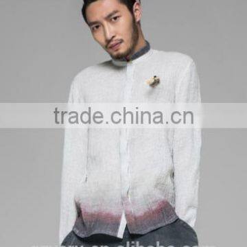 Men's Casual Chinese Style Linen long Sleeve Shirt