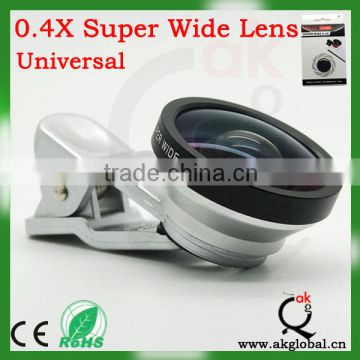 Universal Clip Lens 0.4X super wide angle lens For Mobile Phone / Notebook PC / Ipad Champagne Gold