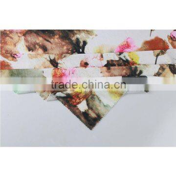 Blossom Lotus Design Woman Clothes Knit Crepe Custom Print Fabric photo-2