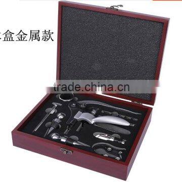 Promotional AUGUST 9pcs in One Wooden Wine Box Wine Opener Corkscrew Set photo-4