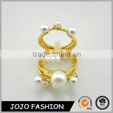 Women accessories gold engagement flower ring with crystal