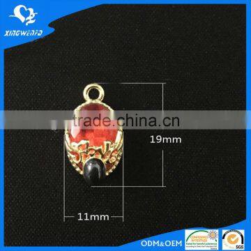 metal pendant with blue rhinestone 4956#