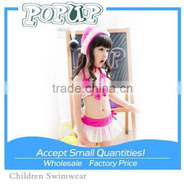 Pink Ruffle Printed Swimwear for Kids