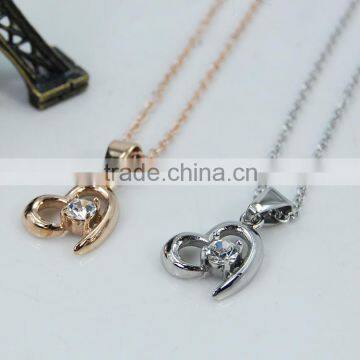 Rose gold charm heart necklace Fashion heart necklace